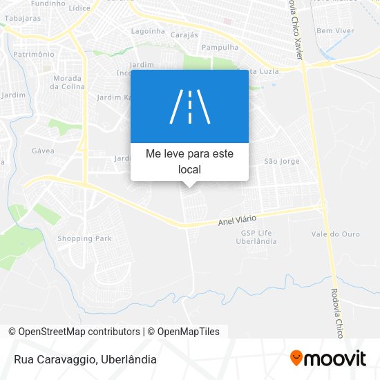Rua Caravaggio mapa