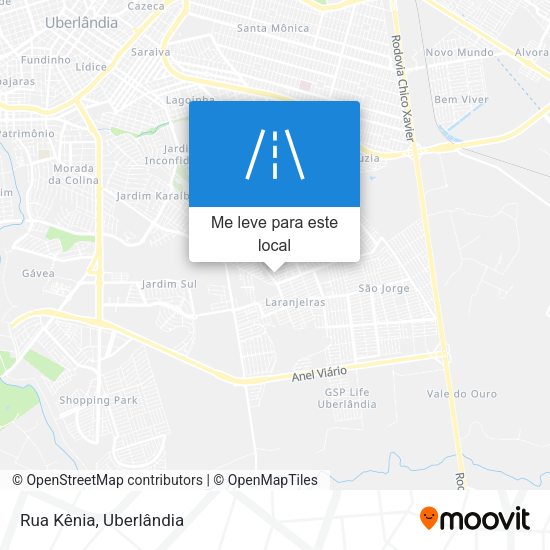 Rua Kênia mapa