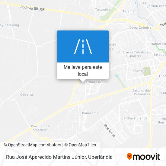 Rua José Aparecido Martins Júnior mapa