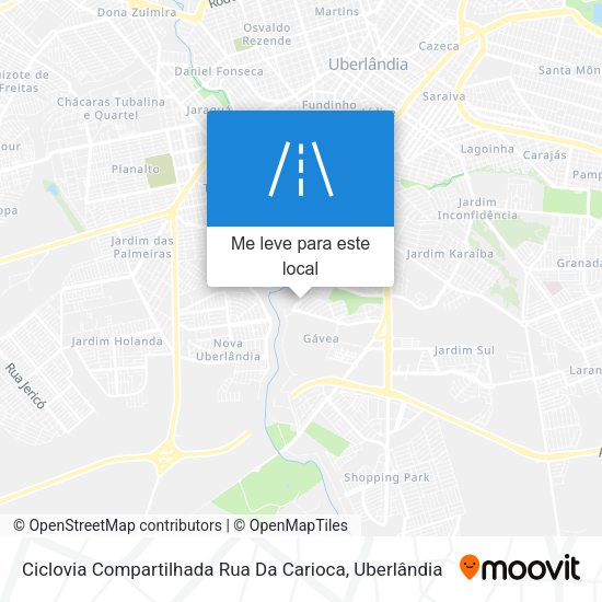 Ciclovia Compartilhada Rua Da Carioca mapa