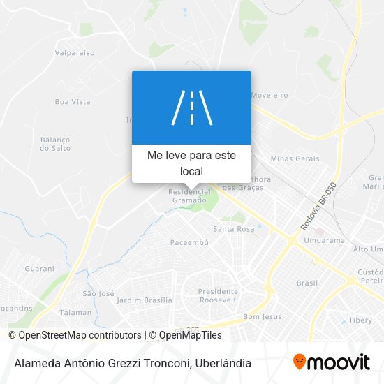 Alameda Antônio Grezzi Tronconi mapa