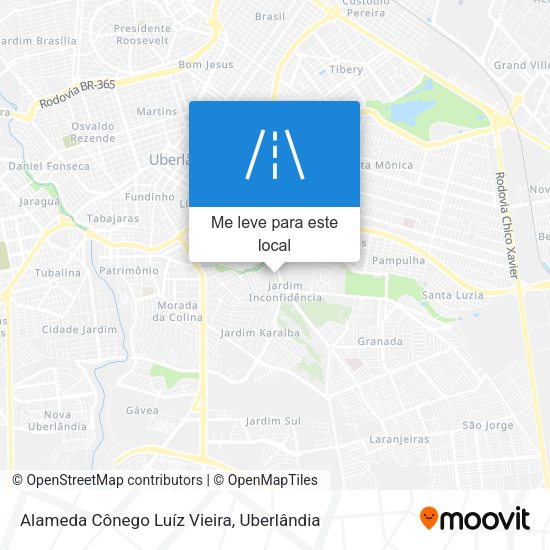 Alameda Cônego Luíz Vieira mapa