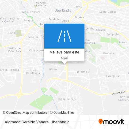 Alameda Geraldo Vandré mapa