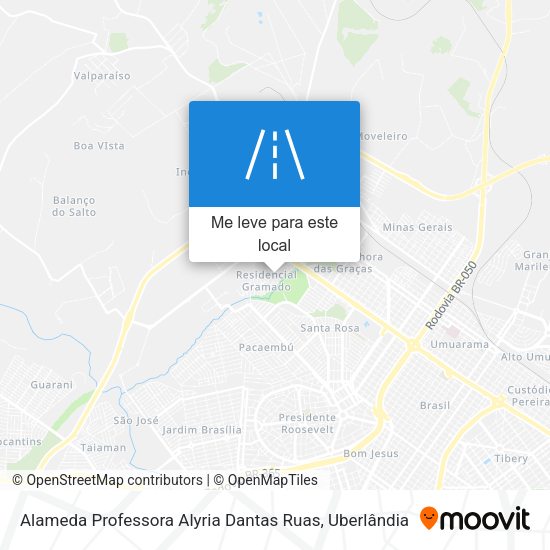 Alameda Professora Alyria Dantas Ruas mapa