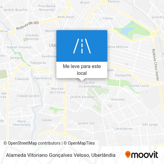 Alameda Vitoriano Gonçalves Veloso mapa