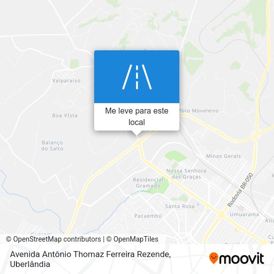 Avenida Antônio Thomaz Ferreira Rezende mapa