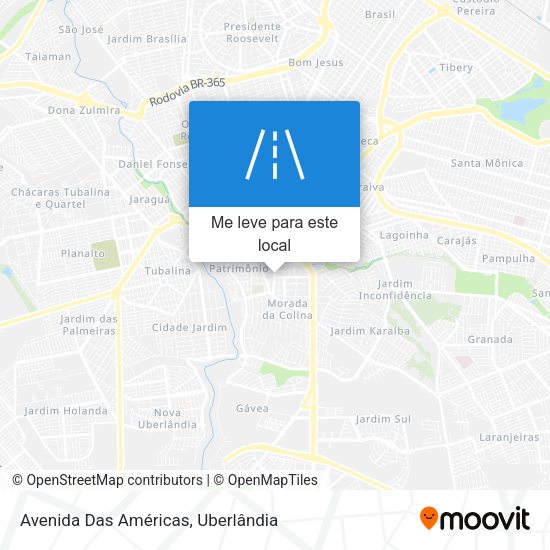 Avenida Das Américas mapa