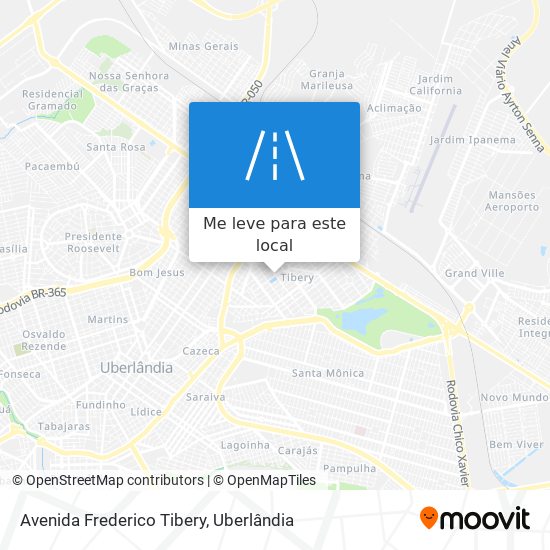 Avenida Frederico Tibery mapa