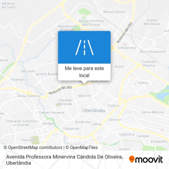 Avenida Professora Minervina Cândida De Oliveira mapa