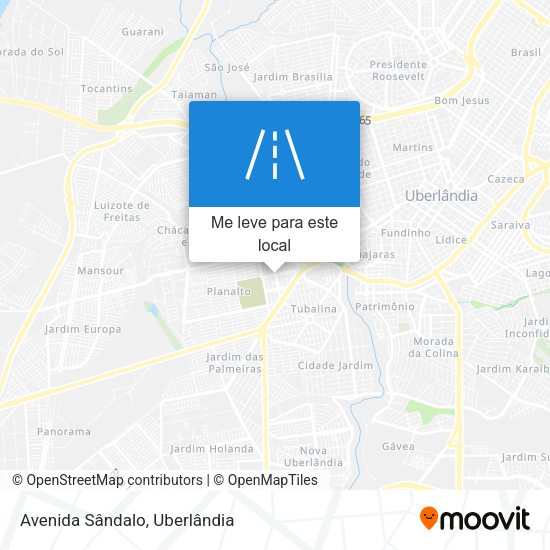 Avenida Sândalo mapa