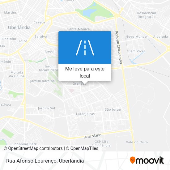 Rua Afonso Lourenço mapa