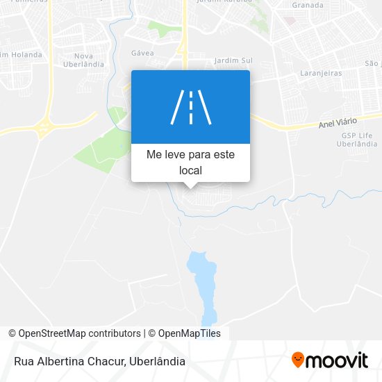 Rua Albertina Chacur mapa