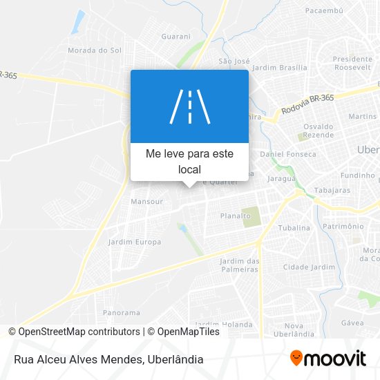 Rua Alceu Alves Mendes mapa