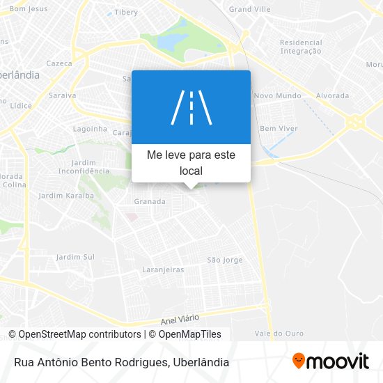 Rua Antônio Bento Rodrigues mapa