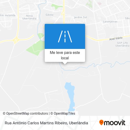 Rua Antônio Carlos Martins Ribeiro mapa