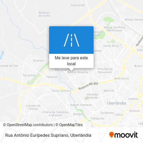Rua Antônio Eurípedes Supriano mapa