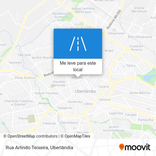 Rua Arlindo Teixeira mapa