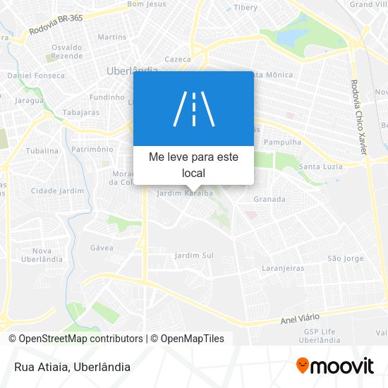 Rua Atiaia mapa