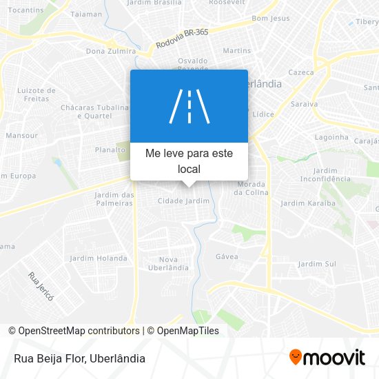 Rua Beija Flor mapa