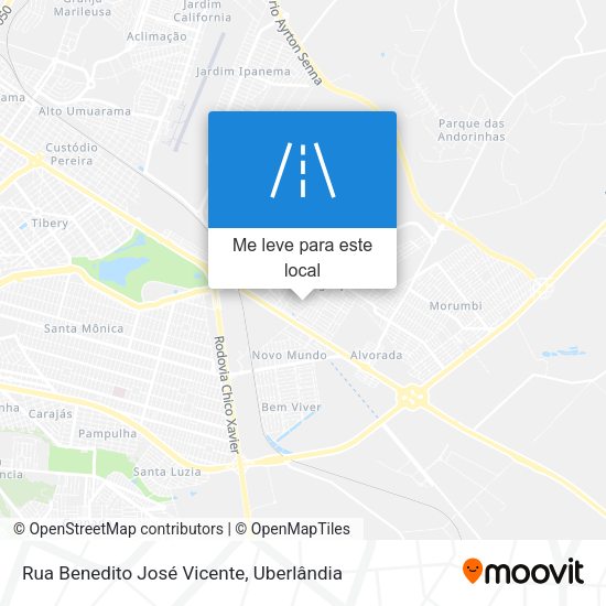 Rua Benedito José Vicente mapa