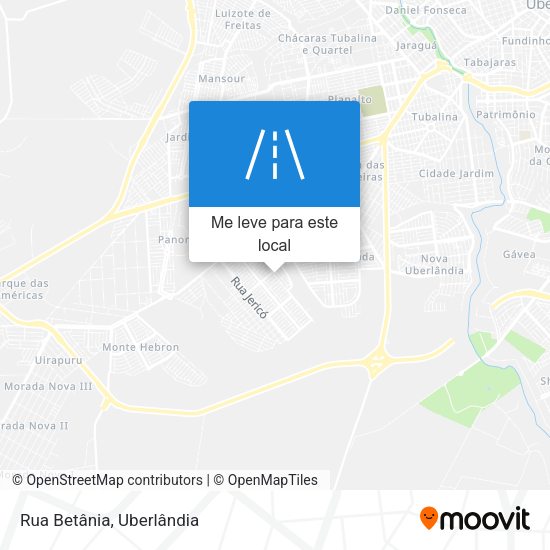 Rua Betânia mapa