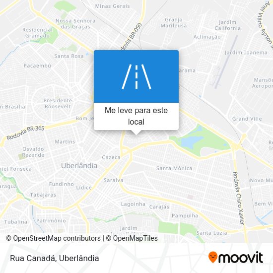 Rua Canadá mapa