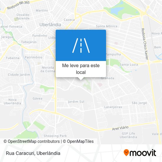 Rua Caracuri mapa