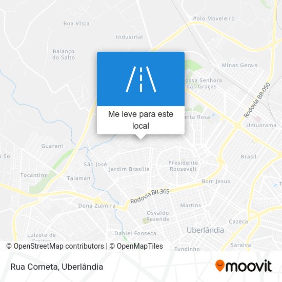 Rua Cometa mapa