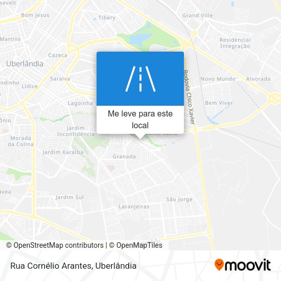 Rua Cornélio Arantes mapa