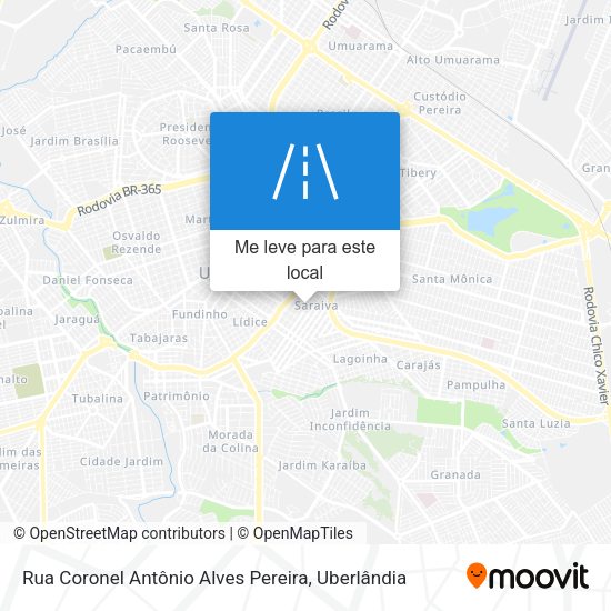 Rua Coronel Antônio Alves Pereira mapa