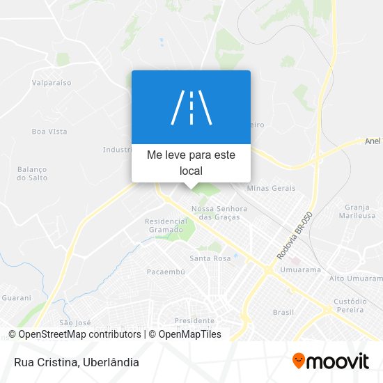 Rua Cristina mapa