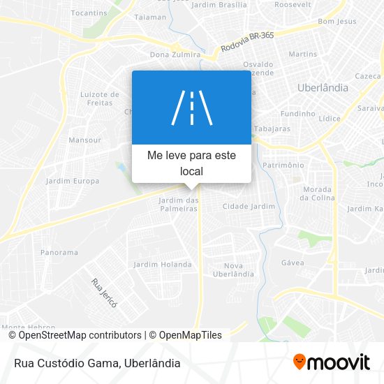 Rua Custódio Gama mapa