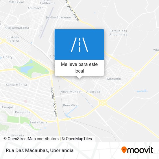 Rua Das Macaúbas mapa