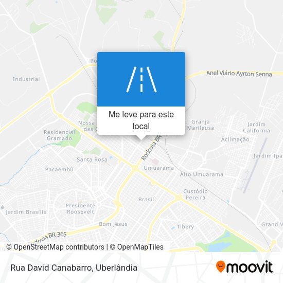Rua David Canabarro mapa