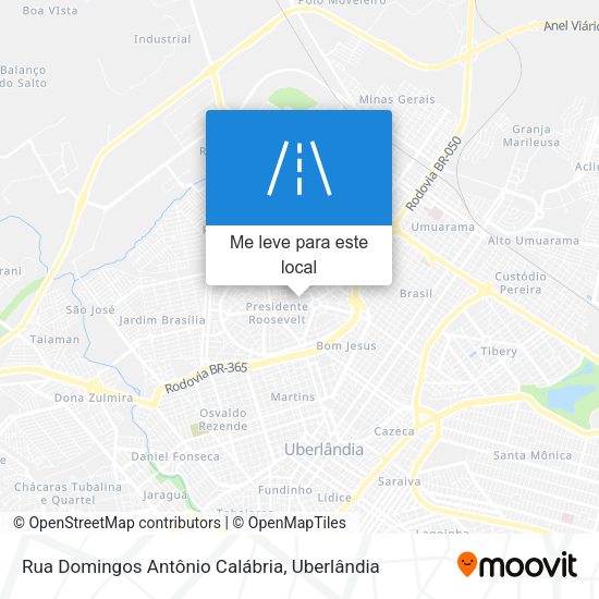Rua Domingos Antônio Calábria mapa