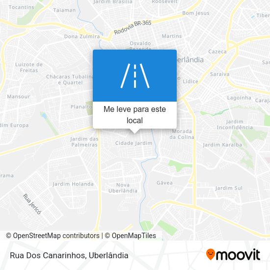 Rua Dos Canarinhos mapa