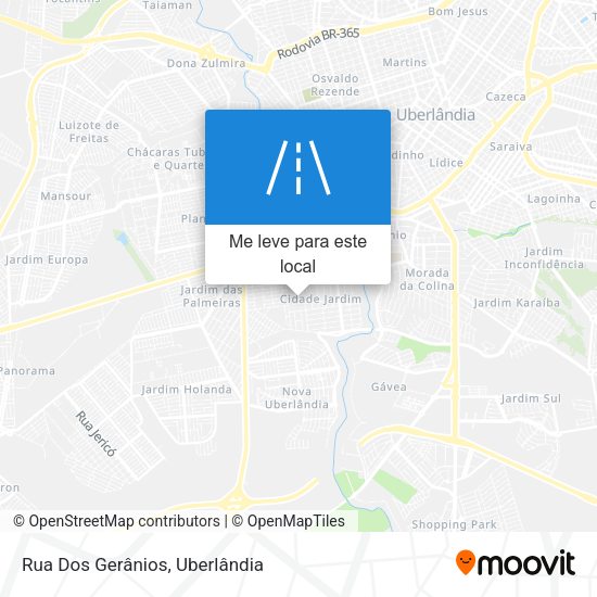 Rua Dos Gerânios mapa