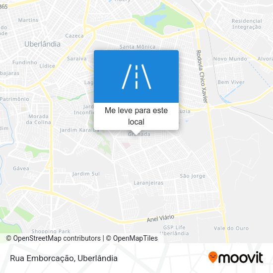Rua Emborcação mapa