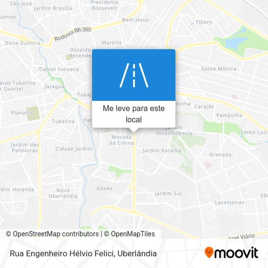 Rua Engenheiro Hélvio Felici mapa