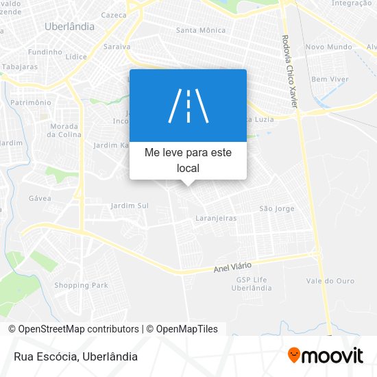 Rua Escócia mapa