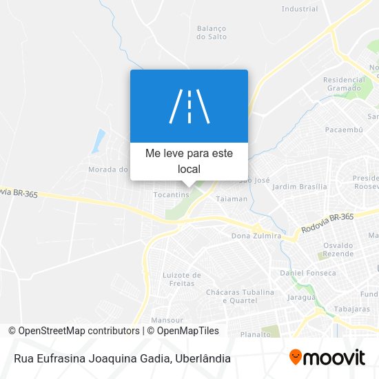 Rua Eufrasina Joaquina Gadia mapa