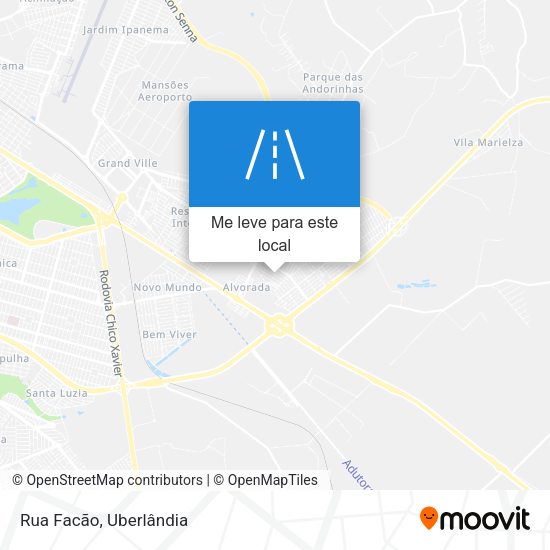 Rua Facão mapa