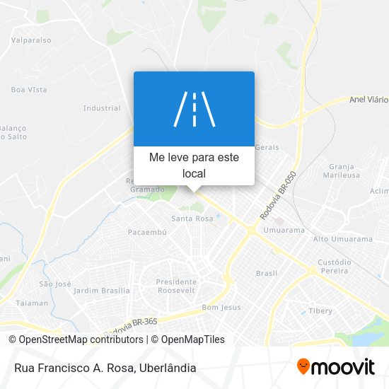 Rua Francisco A. Rosa mapa