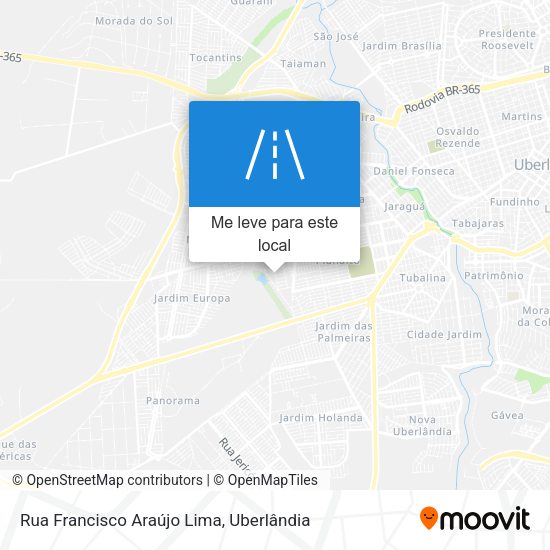Rua Francisco Araújo Lima mapa