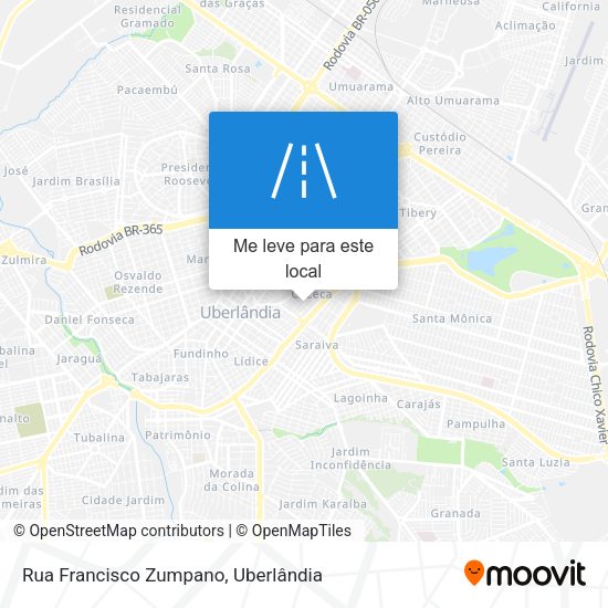Rua Francisco Zumpano mapa