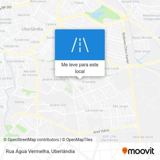 Rua Água Vermelha mapa