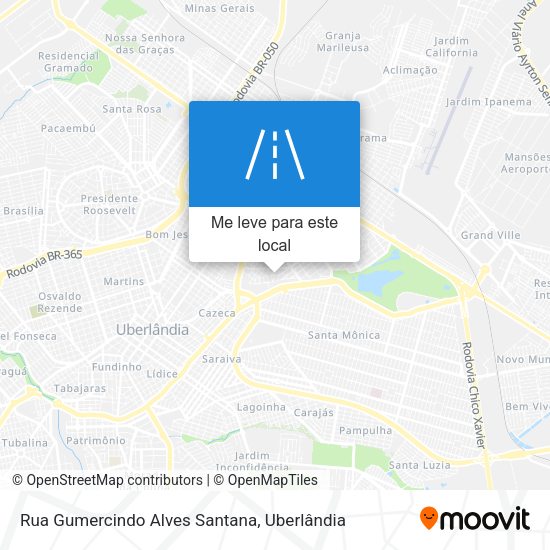 Rua Gumercindo Alves Santana mapa