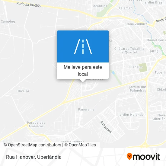 Rua Hanover mapa