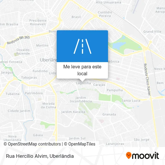 Rua Hercílio Alvim mapa