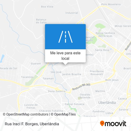 Rua Iraci F. Borges mapa